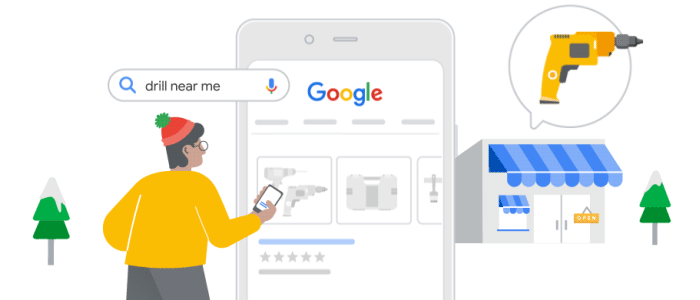  Local shopping searching online and shopping in-store